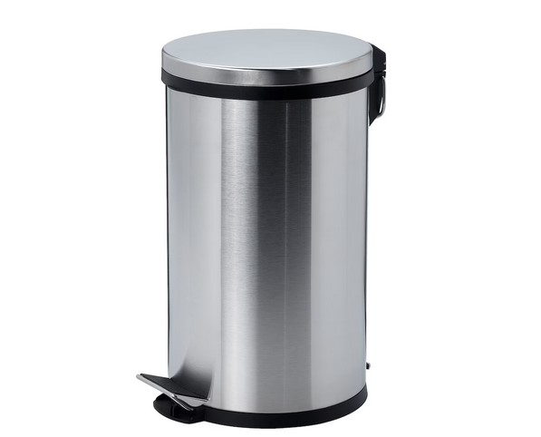 Papelera Cubo De Basura Pedal 5L Acero Inox