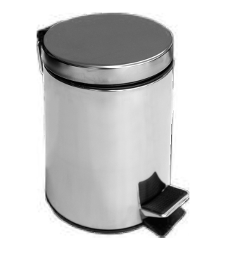 PAPELERA BAÑO 5 L ACERO INOXIDABLE CON PEDAL 2025