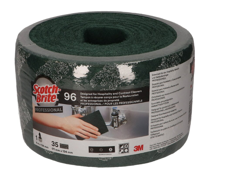 Estropajo Rollo Fibra Verde 6M "Scotch-Brite" 1 UD