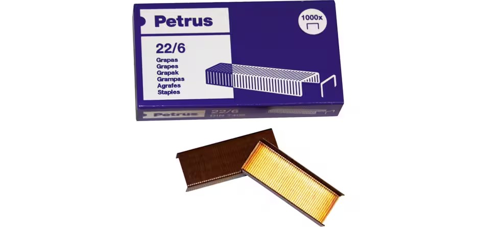 GRAPAS PETRUS 22/6, 24/6 COBREADAS CAJA DE 1000
