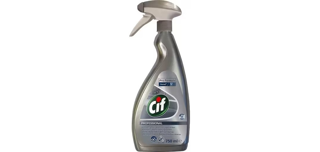 LIMPIADOR CIF PRO PARA ACEROS Y CRISTALES - SPRAY DE 750 ML