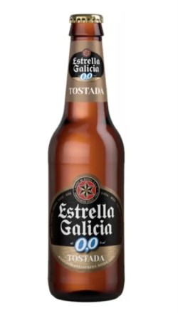 CERVEZA ESTRELLA GALICIA 0,0% TOSTADA RETORNABLE 33CL 24B