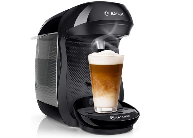 Bosch Tassimo Happy Tas1002 - Cafetera De Capsulas Con Tecnologia Intellibre, 1400 W, Color Negro