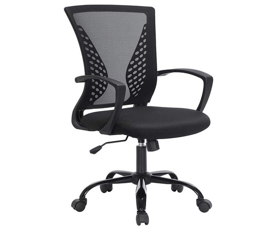 Silla De Oficina Giratoria, Regulable En Altura, Función de Inclinación, Respaldo Y Asiento De Mal